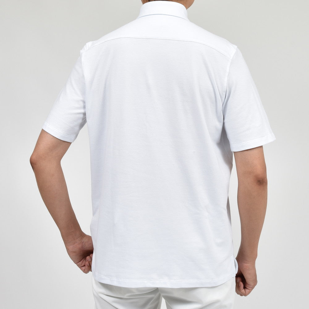 Giannetto（ジャンネット） ウォッシュドコットン鹿の子カッタウェイカラーS/Sポロ VENICE/POLO/SHIRT SS