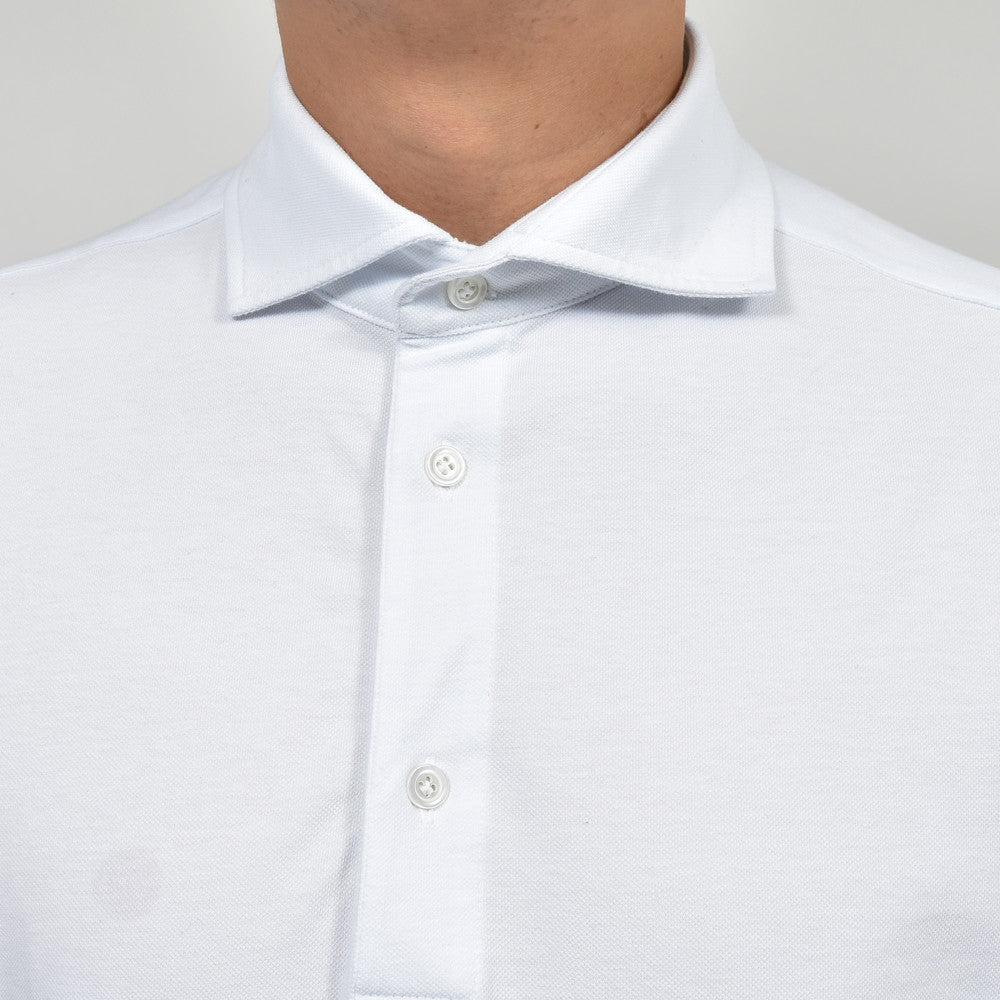 Giannetto（ジャンネット） ウォッシュドコットン鹿の子カッタウェイカラーS/Sポロ VENICE/POLO/SHIRT SS