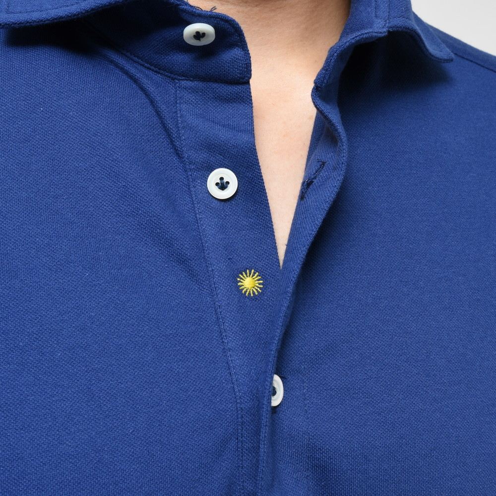 Giannetto（ジャンネット） ウォッシュドコットン鹿の子カッタウェイカラーS/Sポロ VENICE/POLO/SHIRT SS
