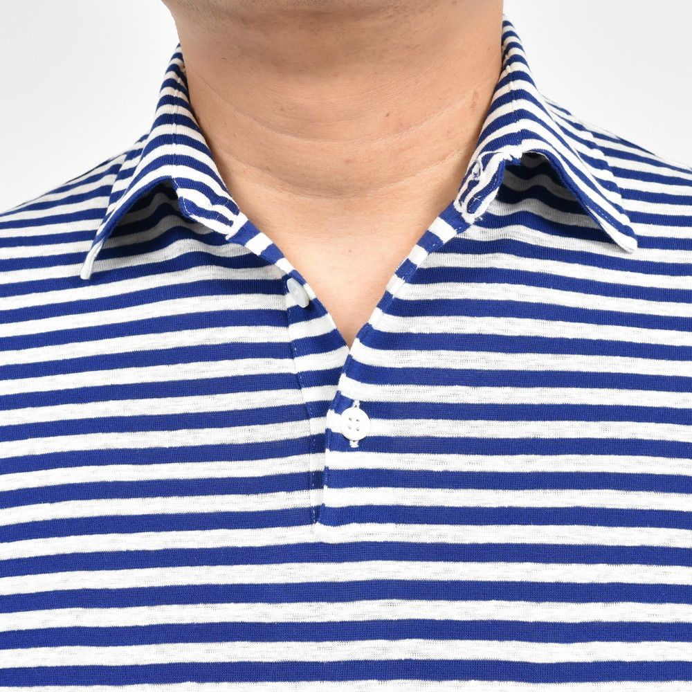 ZANONE（ザノーネ） リネンコットンジャージボーダーS/Sポロ POLO MC/SLIM FIT/811818/Z1350/14413