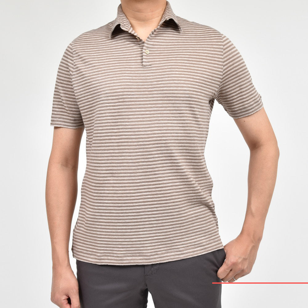 ZANONE（ザノーネ） リネンコットンジャージボーダーS/Sポロ POLO MC/SLIM FIT/811818/Z1350/14413