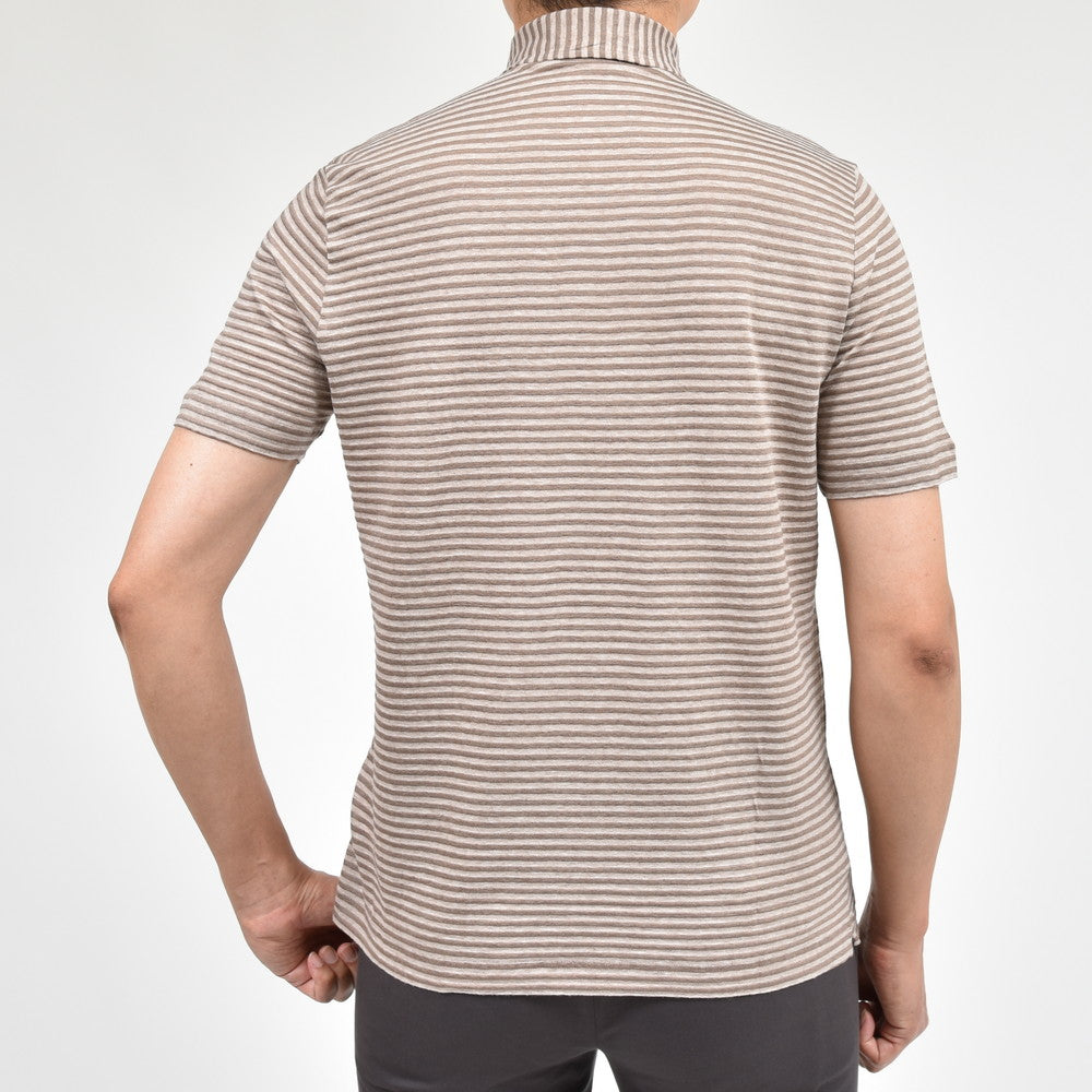ZANONE（ザノーネ） リネンコットンジャージボーダーS/Sポロ POLO MC/SLIM FIT/811818/Z1350/14413