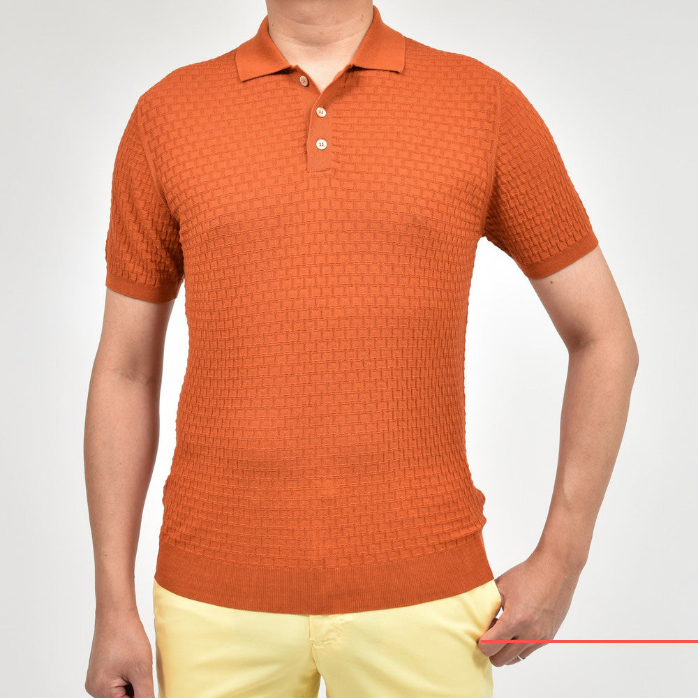 ZANONE（ザノーネ） ハイゲージクレープコットンジャガードS/Sニットポロ POLO MC/SLIM FIT/813184/ZM353/16400