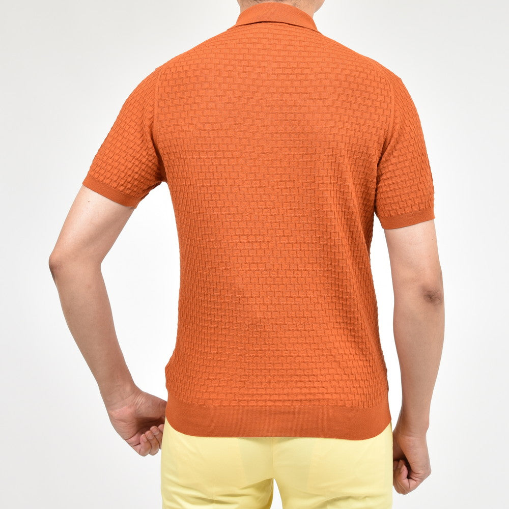ZANONE（ザノーネ） ハイゲージクレープコットンジャガードS/Sニットポロ POLO MC/SLIM FIT/813184/ZM353/16400