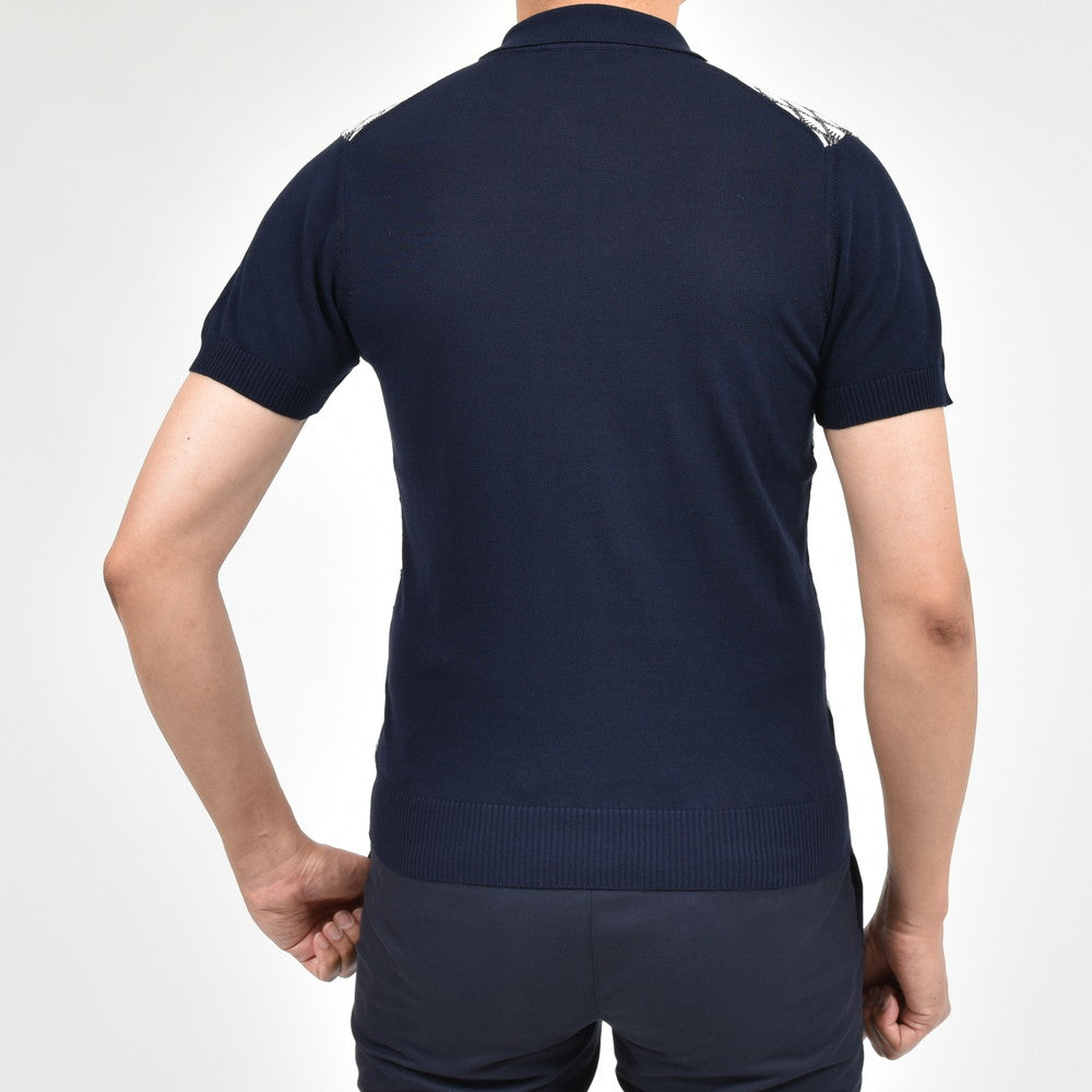 ZANONE（ザノーネ） ハイゲージクレープコットンジャガードS/Sニットポロ POLO MC/SLIM FIT/913184/ZM355/16401