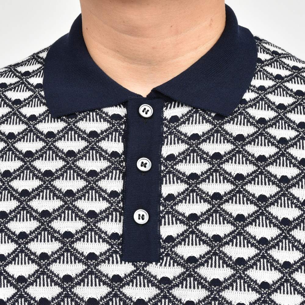 ZANONE（ザノーネ） ハイゲージクレープコットンジャガードS/Sニットポロ POLO MC/SLIM FIT/913184/ZM355/16401