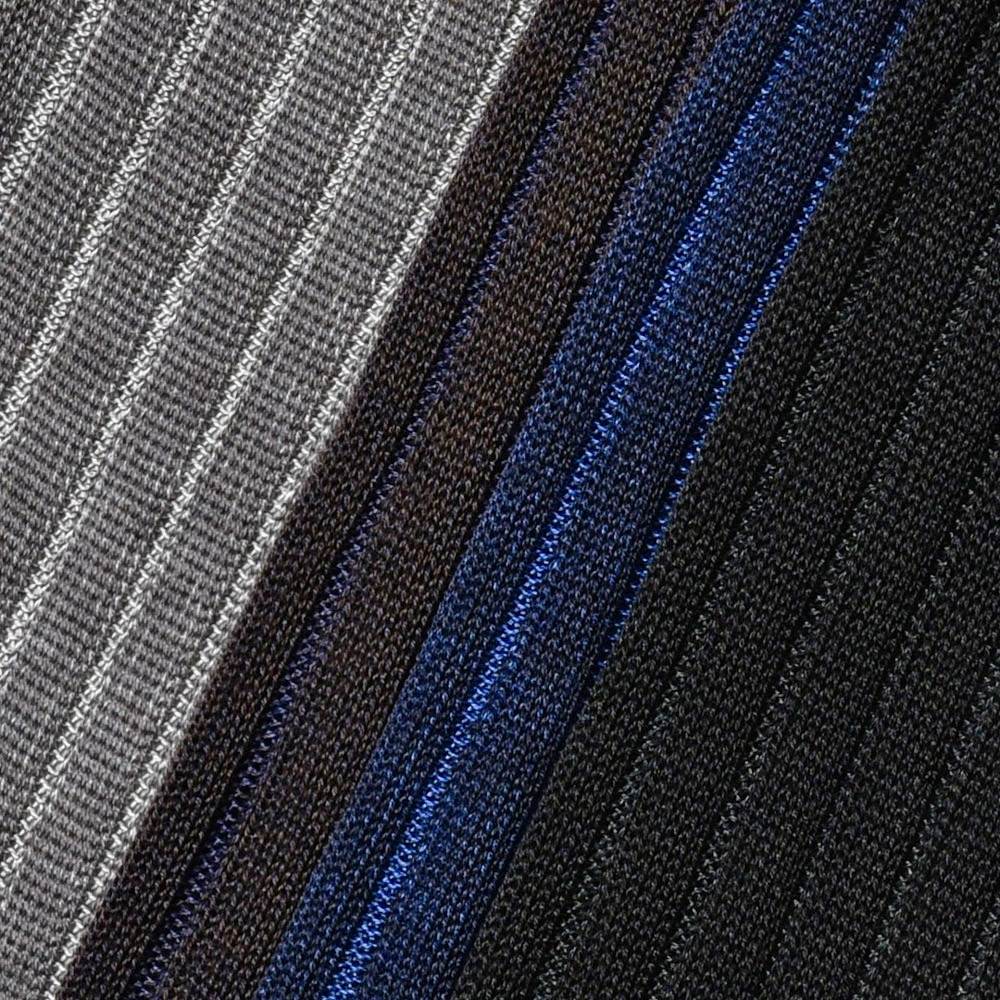 BRESCIANI（ブレッシアーニ） コットンプレーティングリブドレスソックス MC052JQ0000