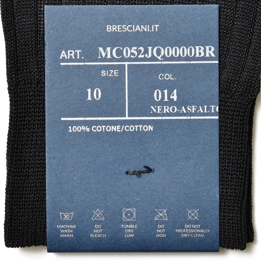BRESCIANI（ブレッシアーニ） コットンプレーティングリブドレスソックス MC052JQ0000