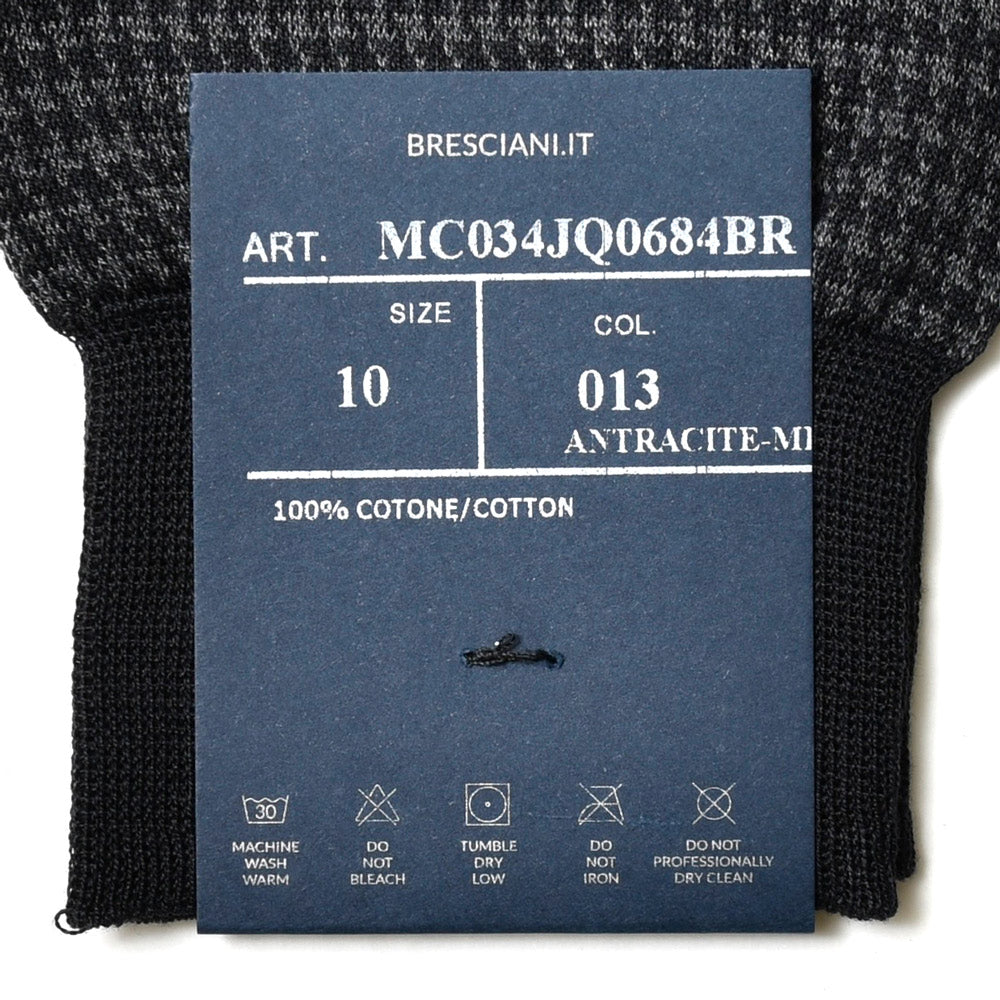 BRESCIANI（ブレッシアーニ） コットンハウンドトゥースドレスソックス MC034JQ0684