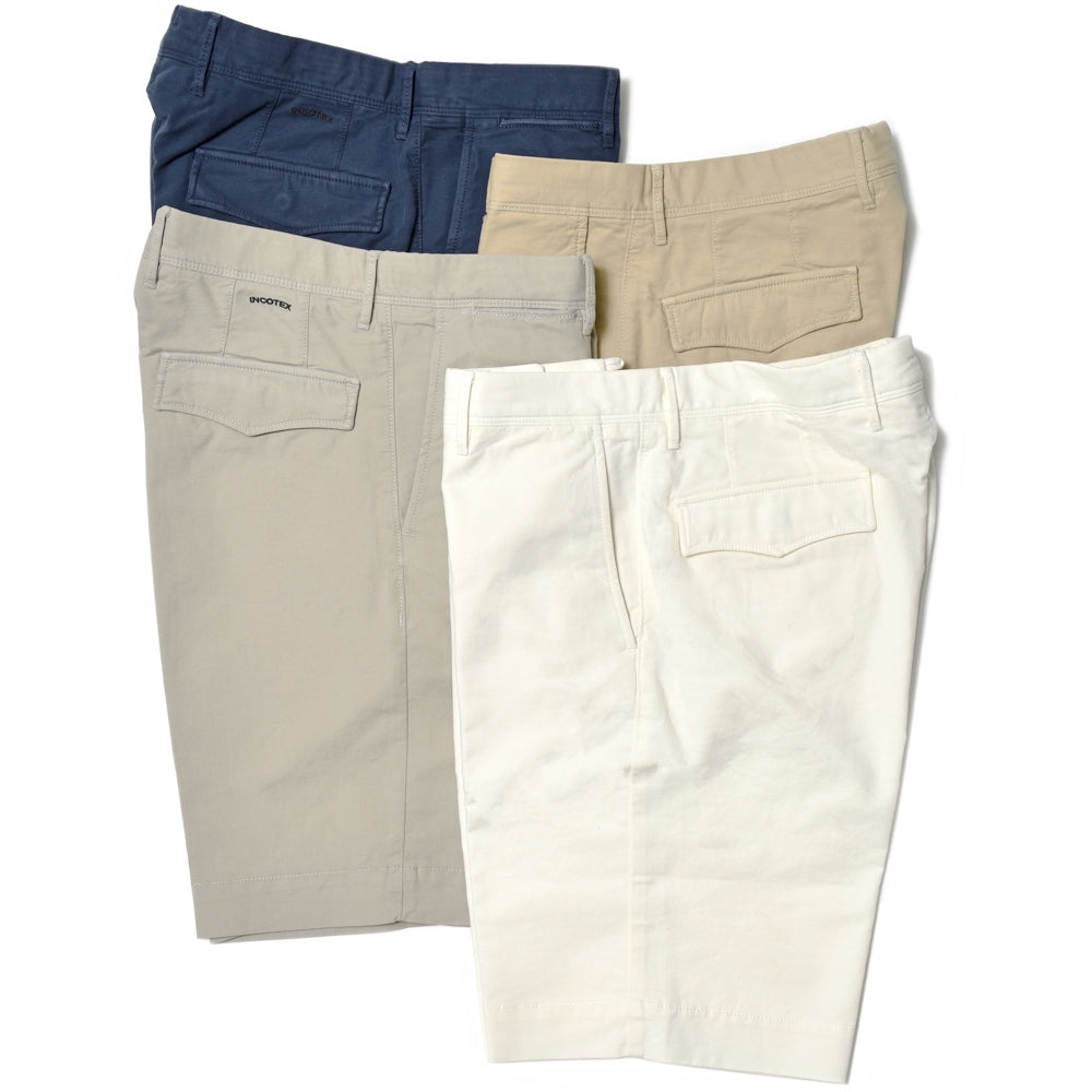 INCOTEX SLACKS（インコテックス スラックス） REGULAR FIT ガーメントダイストレッチコットンサマーサテンショーツ 15S206-90871/12512