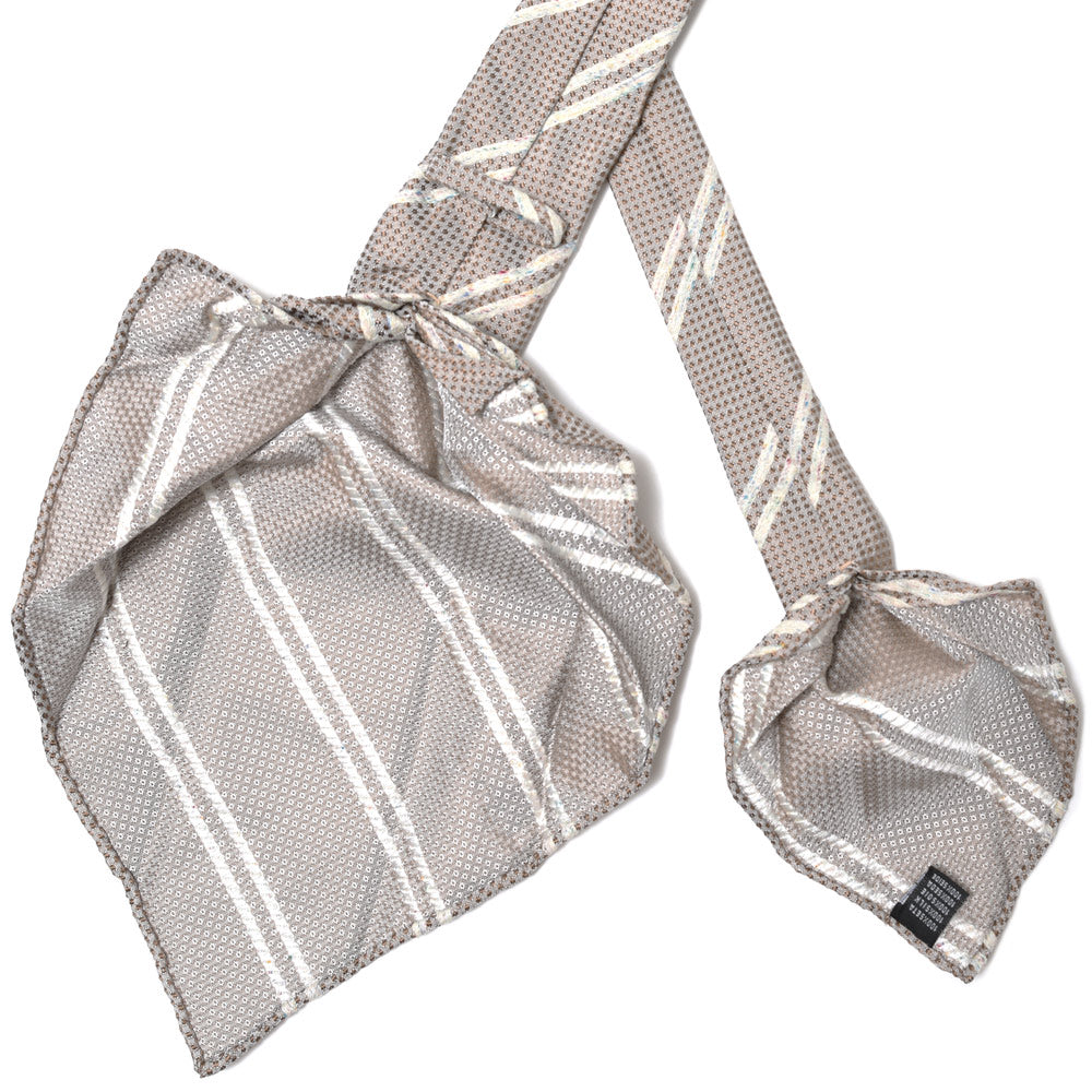 TIE YOUR TIE（タイ ユア タイ） シルクジャガードドット×ストライプセッテピエゲタイ 15966Y