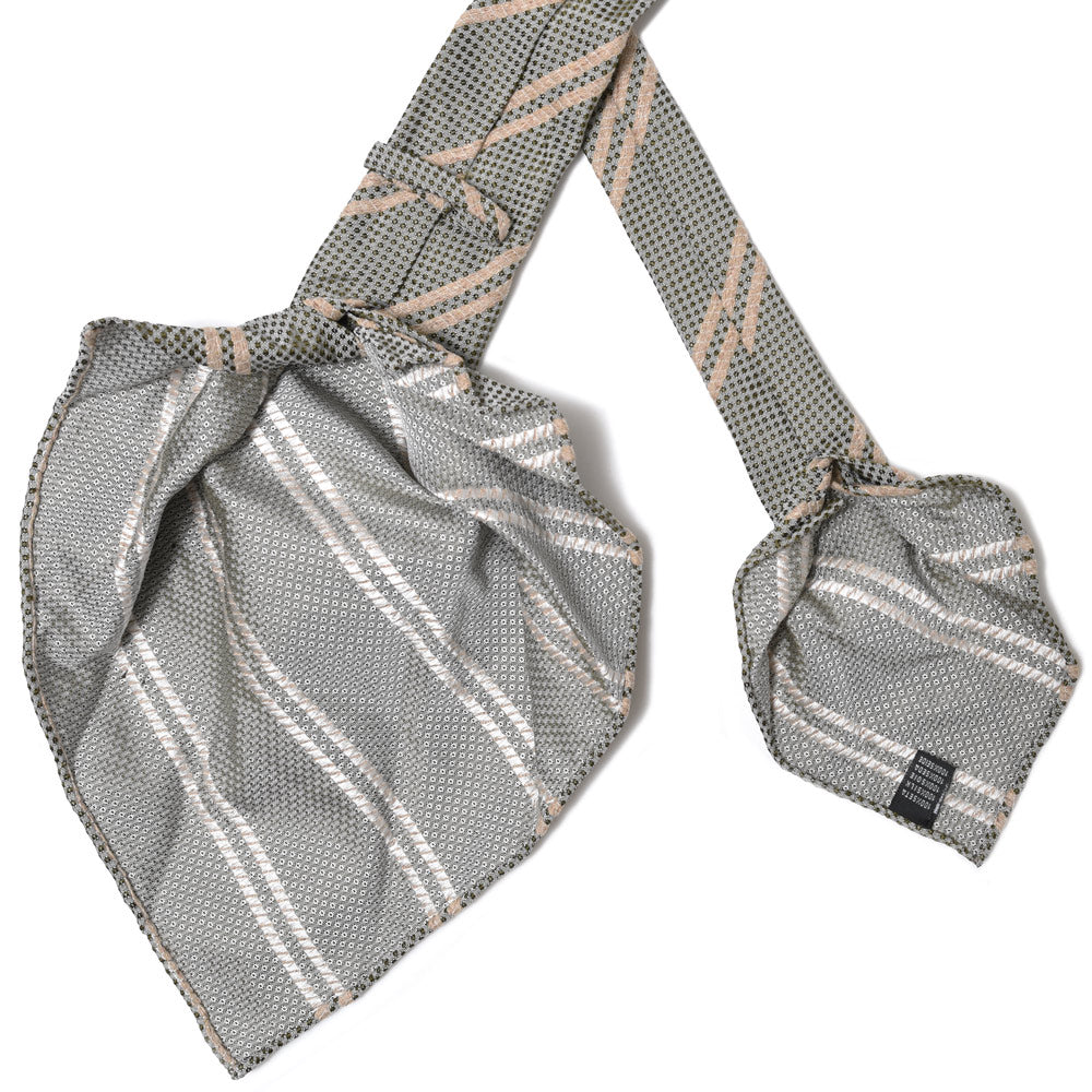 TIE YOUR TIE（タイ ユア タイ） シルクジャガードドット×ストライプセッテピエゲタイ 15966Y