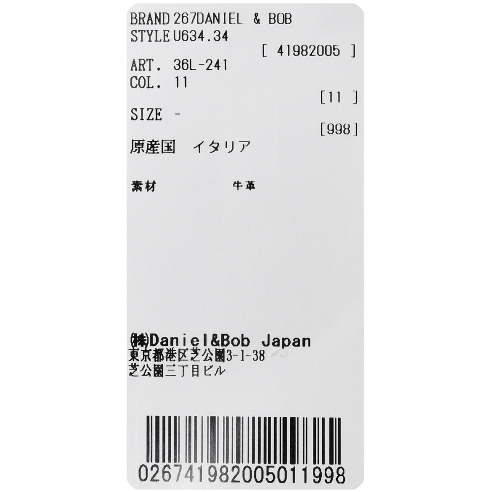 Daniel&Bob（ダニエルアンドボブ） JOSHUA34ジョシュア34 ローディースムースレザー2WAYショルダーバッグ U634.34