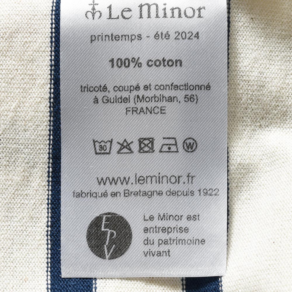 Le Minor（ル ミノア） コットンパネルボーダーS/Sクルーネックカットソー 61147H
