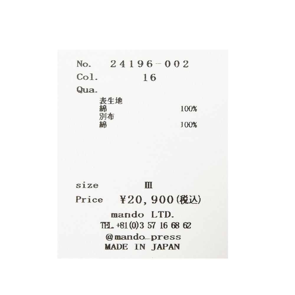 mando（マンド） BLUE LIGHTS コットンプリントクルーネックS/Sカットソー 24196-002