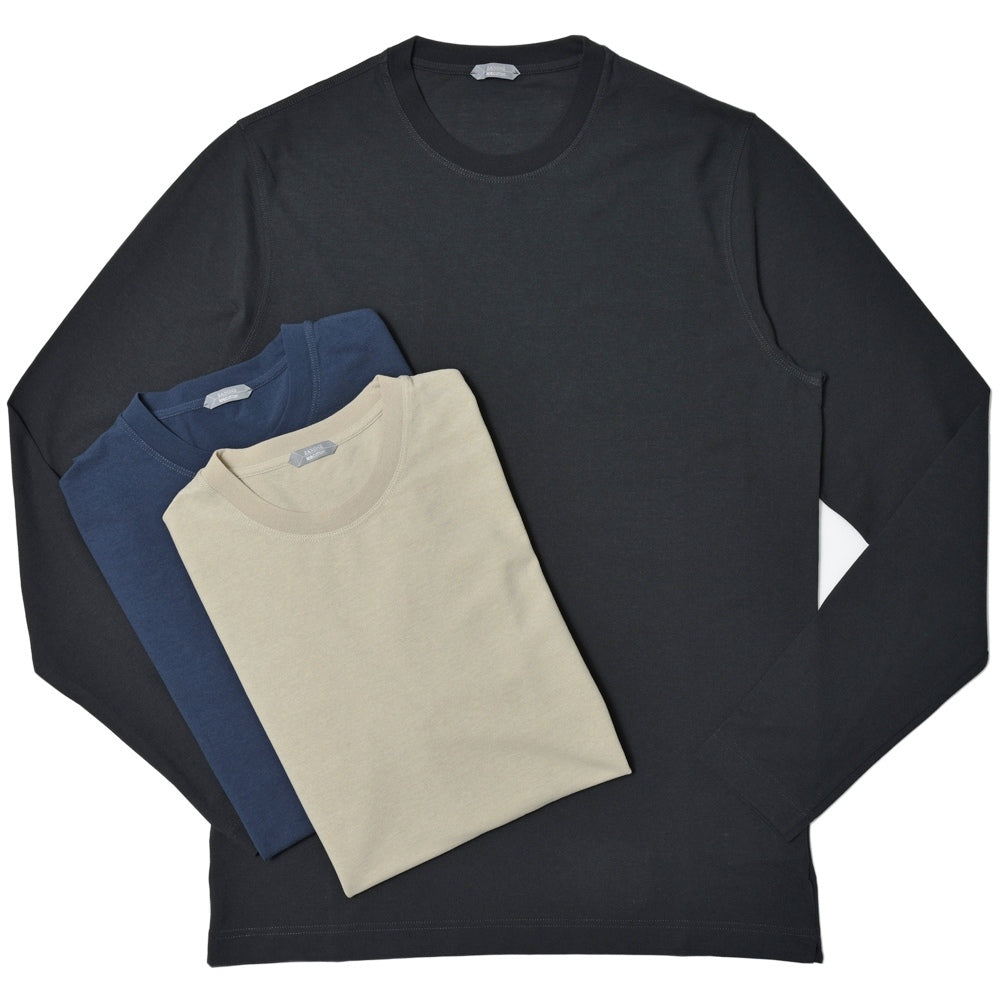 ZANONE（ザノーネ） オーガニックアイスコットンL/Sクルーネックカットソー TSHIRT ML/SLIM FIT/812643/ZG380/14417