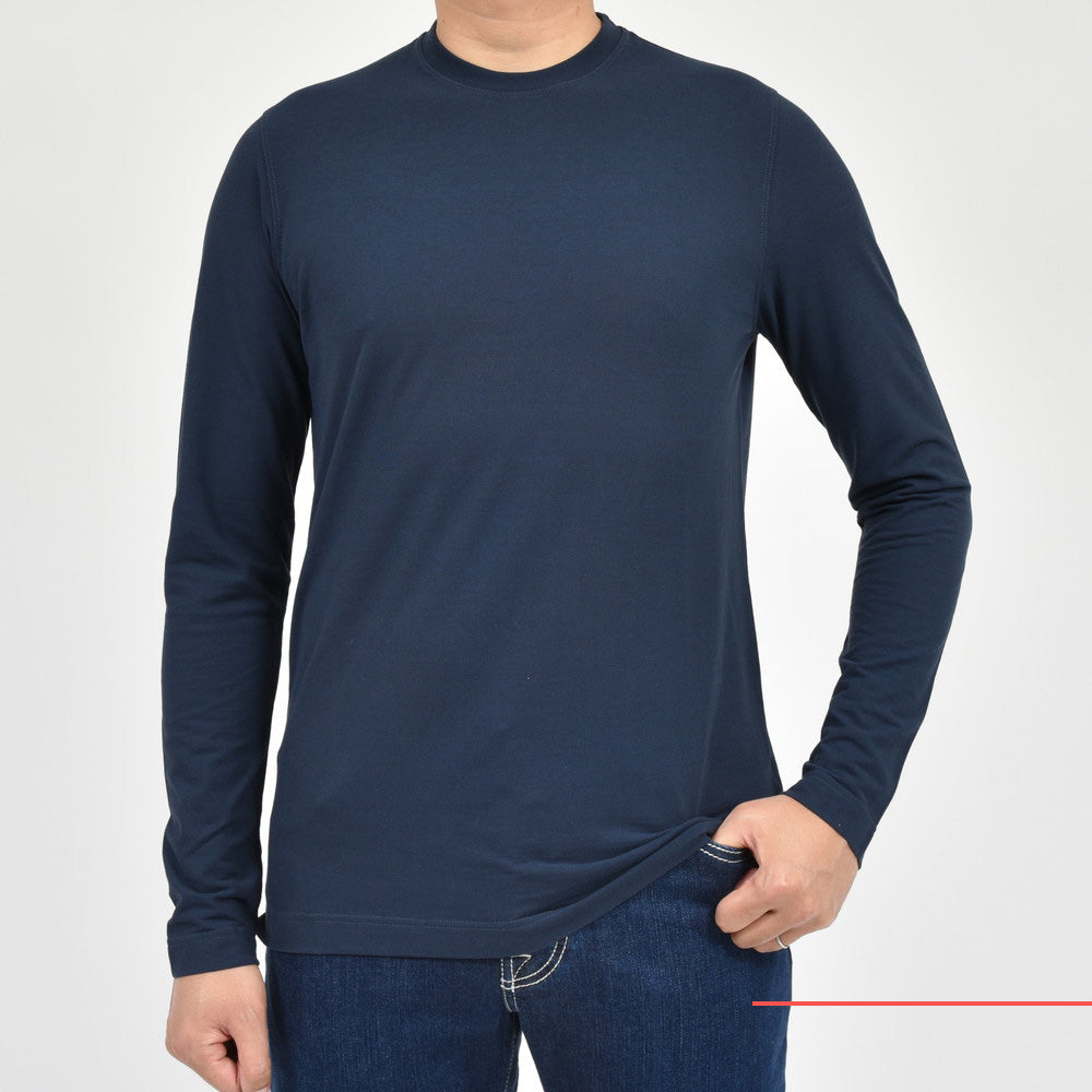 ZANONE（ザノーネ） オーガニックアイスコットンL/Sクルーネックカットソー TSHIRT ML/SLIM FIT/812643/ZG380/14417