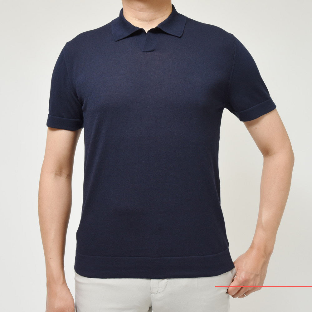 ZANONE（ザノーネ） 16ゲージコットンシルクS/Sスキッパーポロニット POLO MC/SLIM FIT/813193/ZM371 16405