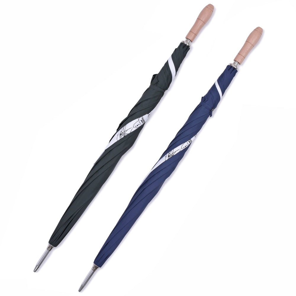 FOX UMBRELLAS（フォックス アンブレラ） ウォーターレペレントポリエステルロゴプリントロングアンブレラ（ビーチハンドル） G1