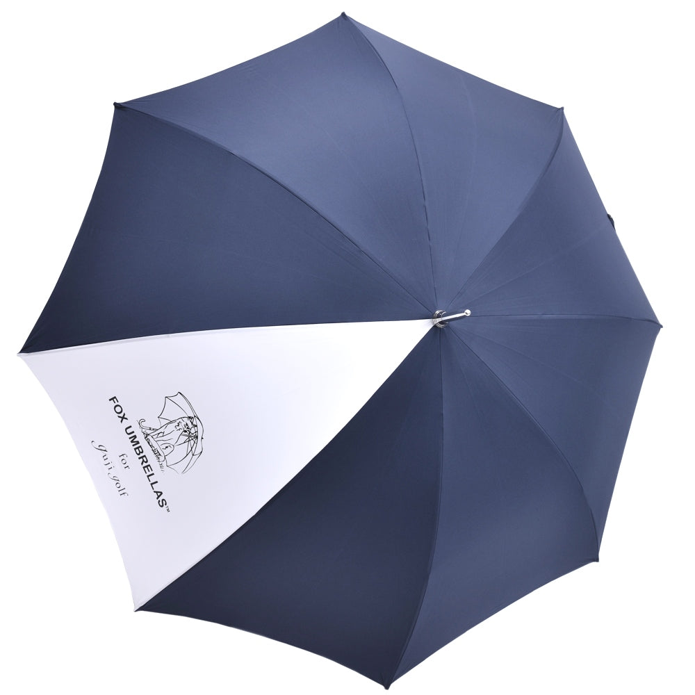 FOX UMBRELLAS（フォックス アンブレラ） ウォーターレペレントポリエステルロゴプリントロングアンブレラ（ビーチハンドル） G1