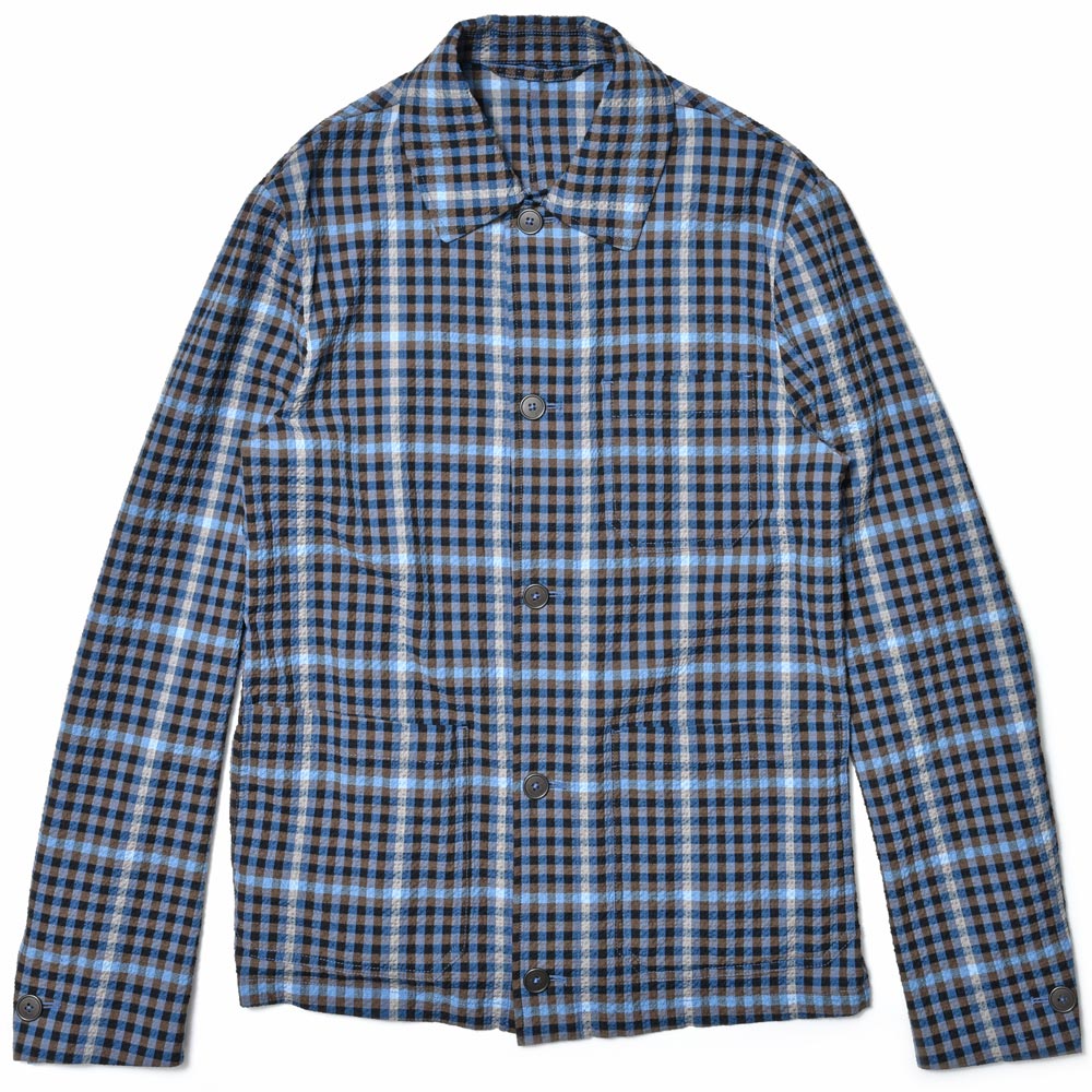 MONTEDORO（モンテドーロ） ストレッチコットンシアサッカーオーバーチェックカバーオール 63M620/M9408/11714