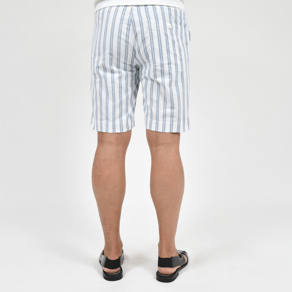 GLANSHIRT（グランシャツ） コットンピンオックスストライプS/Sシャーリングショーツ 5XTA00/G6026/12508