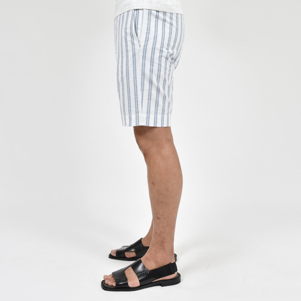 GLANSHIRT（グランシャツ） コットンピンオックスストライプS/Sシャーリングショーツ 5XTA00/G6026/12508