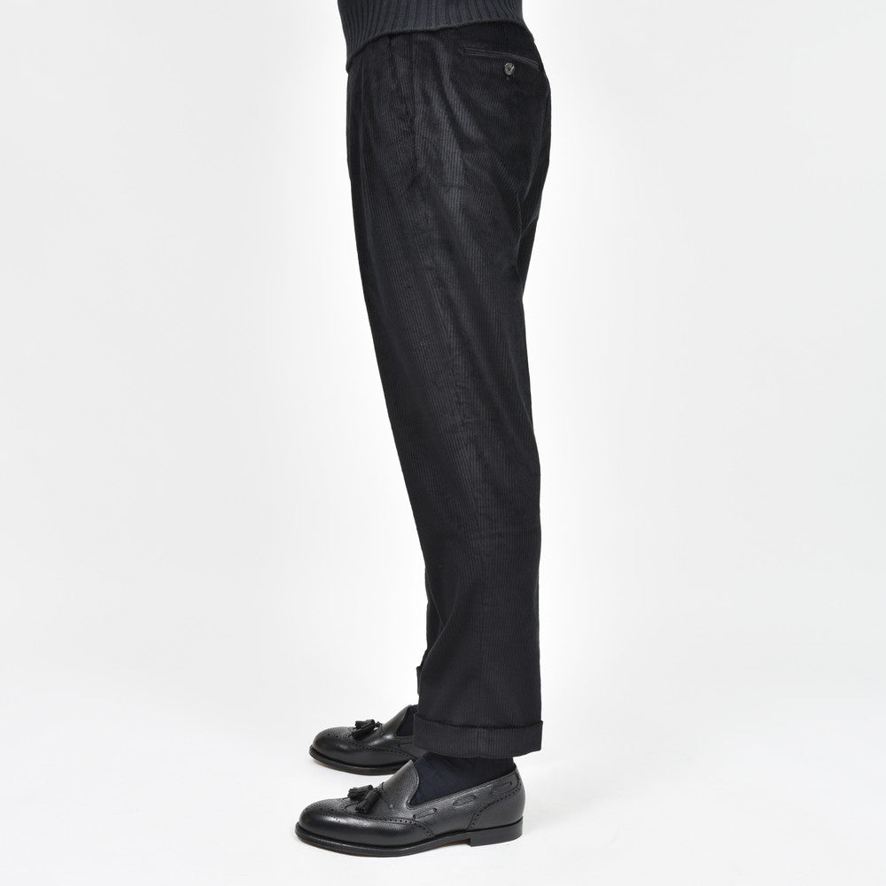 BERWICH（ベルウィッチ） SCOTCHスコッチ ストレッチコットンコーデュロイ2インプリーツテーパードクロップドパンツ DV1350X