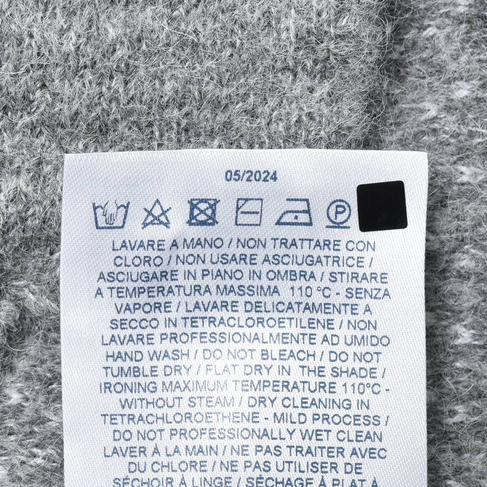 HERNO（ヘルノ） RESORTリゾート アルパカウールナイロンヘリンボーンスタンドカラージップニットブルゾン MC00037UR-70208