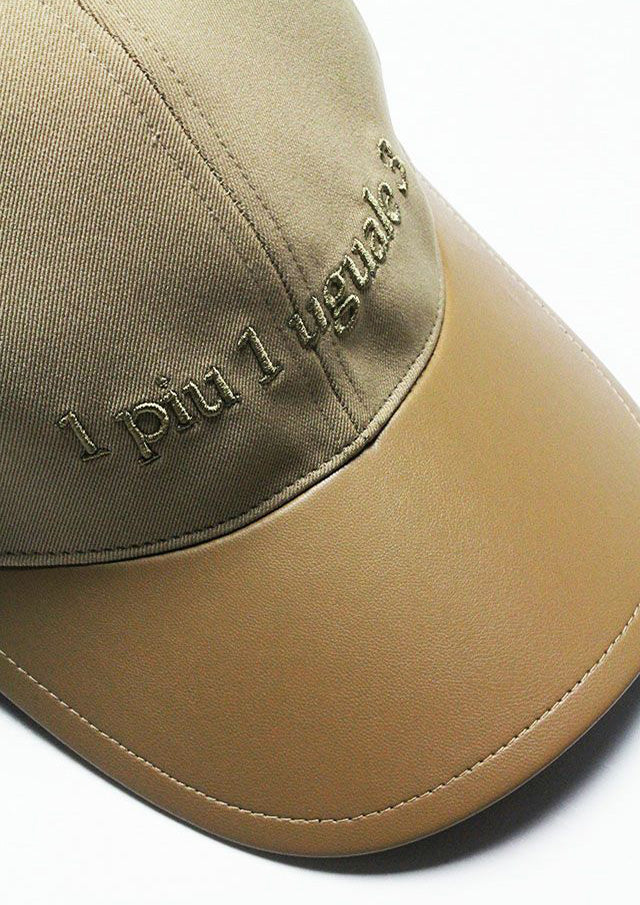 ウノピゥウノウグァーレトレ / 113 POLO CAP / BULKY TWILL/SYNTHETIC LEATHER/MRG555-POE474