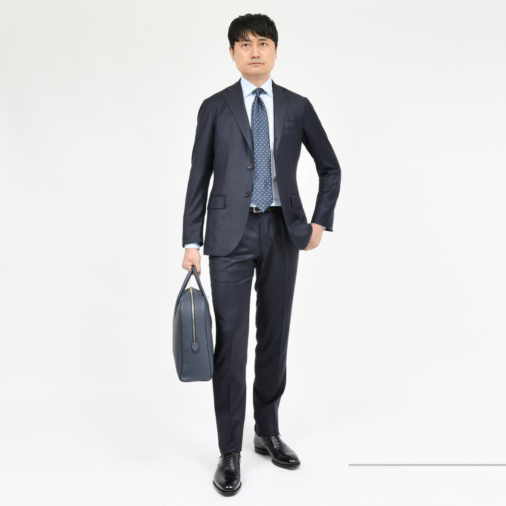 guji（グジ） SUPER130'sウール3B1プリーツスーツ (MADE BY RING JACKET / LoroPianaファブリック使用)【オールシーズン】