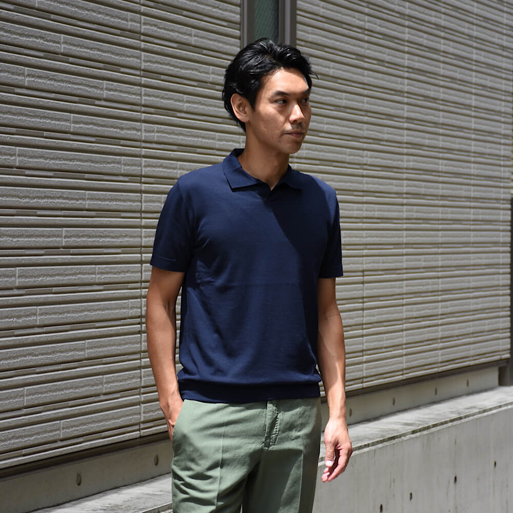 ザノーネ / コットン&シルク ニット スキッパー/813193 ZM371