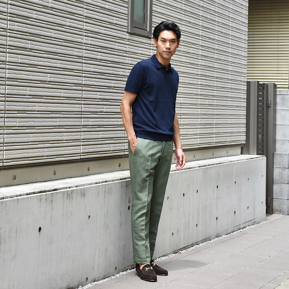 インコテックス / CHINOLINO(チノリノ) ノープリーツ パンツ/SLIM FIT/1W0030 9189A