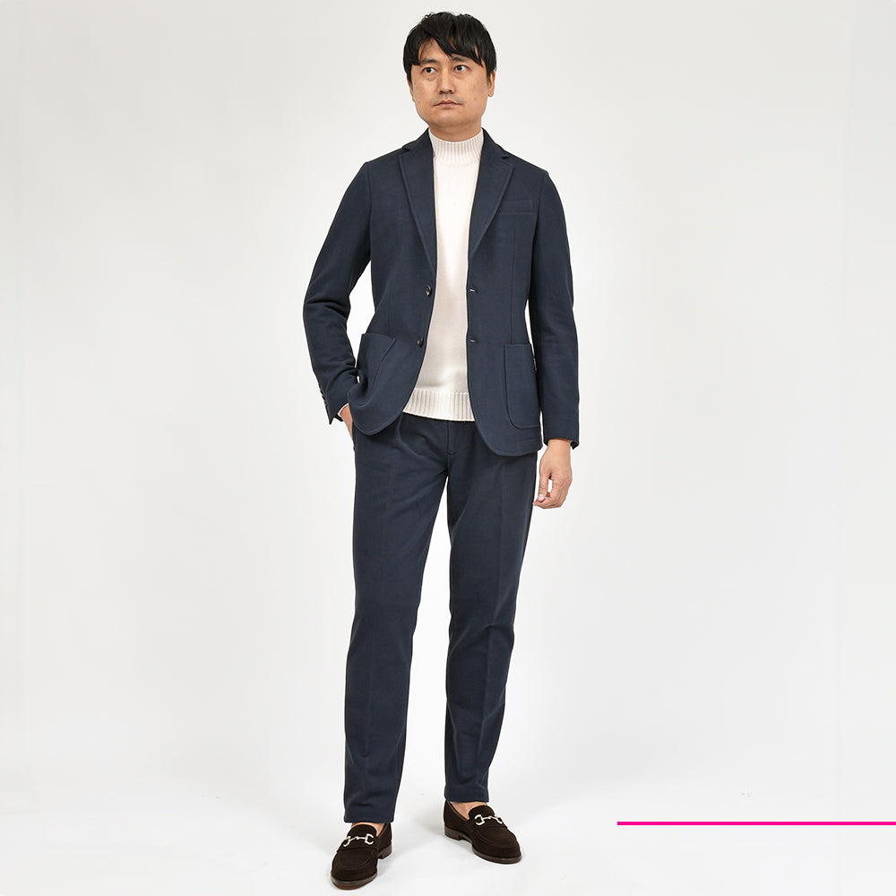 CIRCOLO 1901 チルコロ1901 コットン ストレッチ カシミヤタッチジャージー セットアップ対応 シングル2Bジャケット