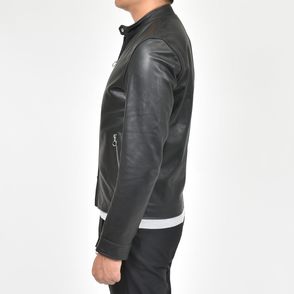 SERAPHIN（セラファン） BIKER ANDYバイカーアンディ カーフレザースタンドカラーシングルライダース 009-00