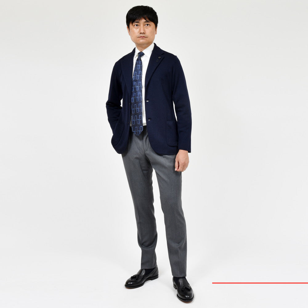 LARDINI（ラルディーニ） ウールミラノリブニットジャケット JALJM56/IV63000