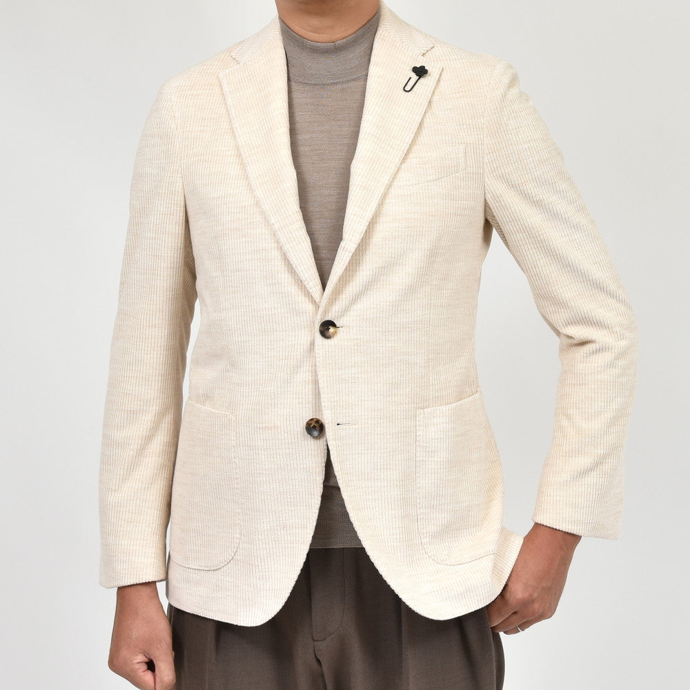 LARDINI（ラルディーニ） ADVANCEアドヴァンス コットンアルパカコーデュロイ3Bジャケット JA6000AQ/IVSF63503