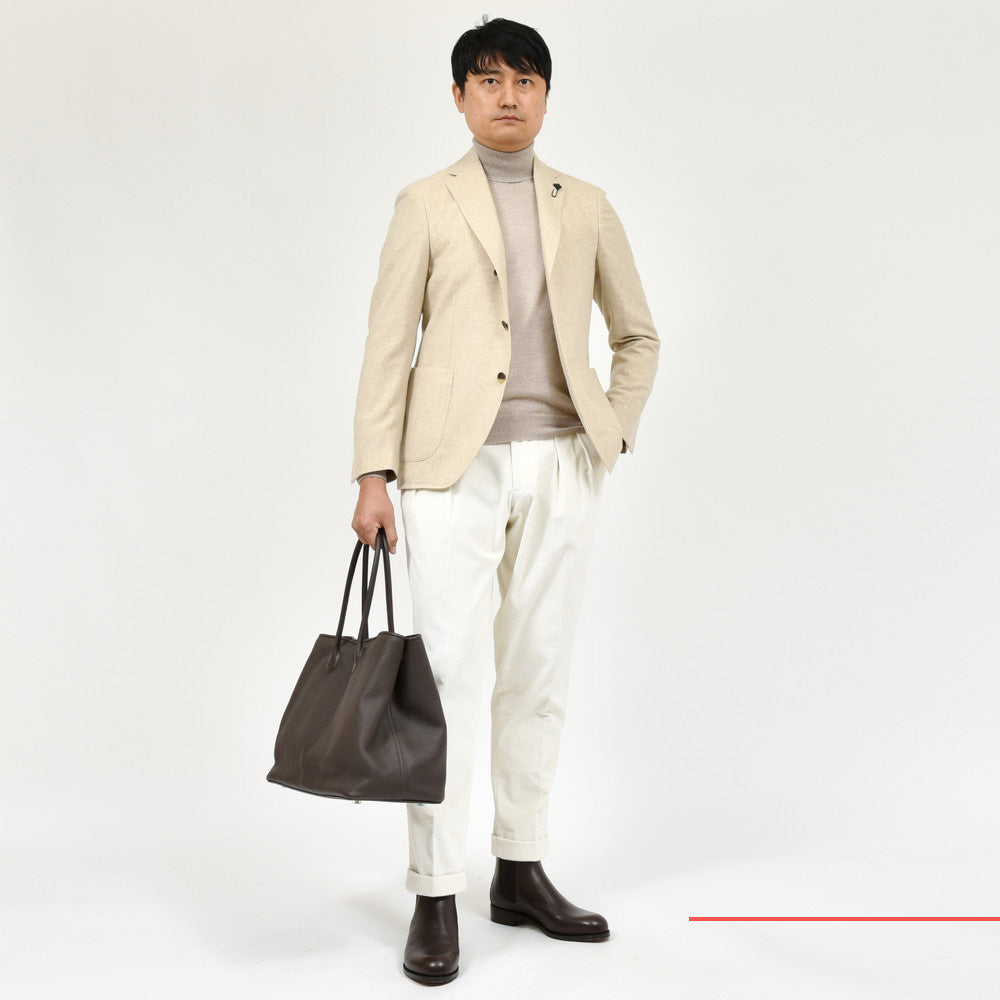 LARDINI（ラルディーニ） ADVANCEアドヴァンス ウールカシミアナイロンライトツィード3Bジャケット JA6000AQ/IVSF63512