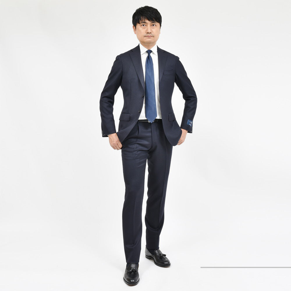 guji（グジ） ウールサージ3B1プリーツスーツ (MADE BY RING JACKET / Ermenegildo Zegnaファブリック使用)【春/秋/冬】