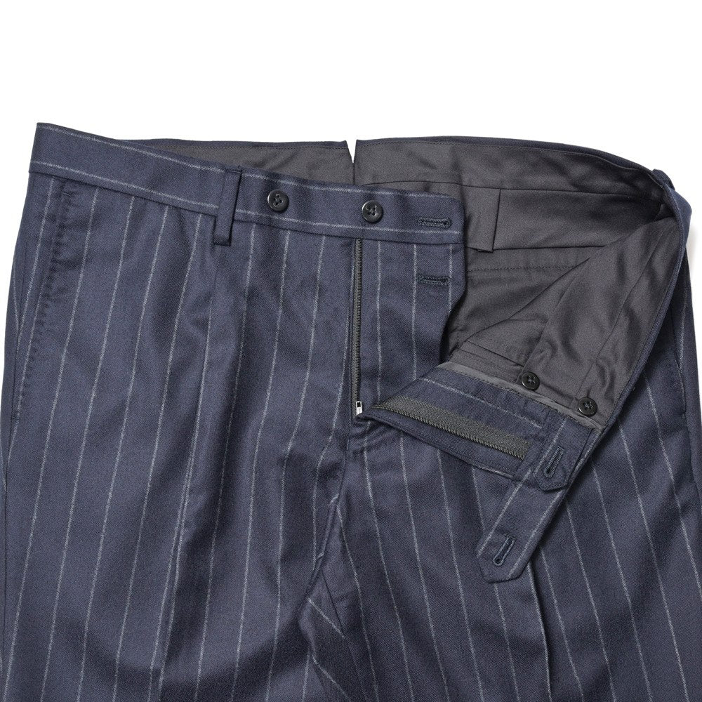 guji（グジ） Magnifico15マニフィコ15 15マイクロンウールチョークストライプ3B1プリーツスーツ(MADE BY RING JACKET / Ermenegildo Zegna
