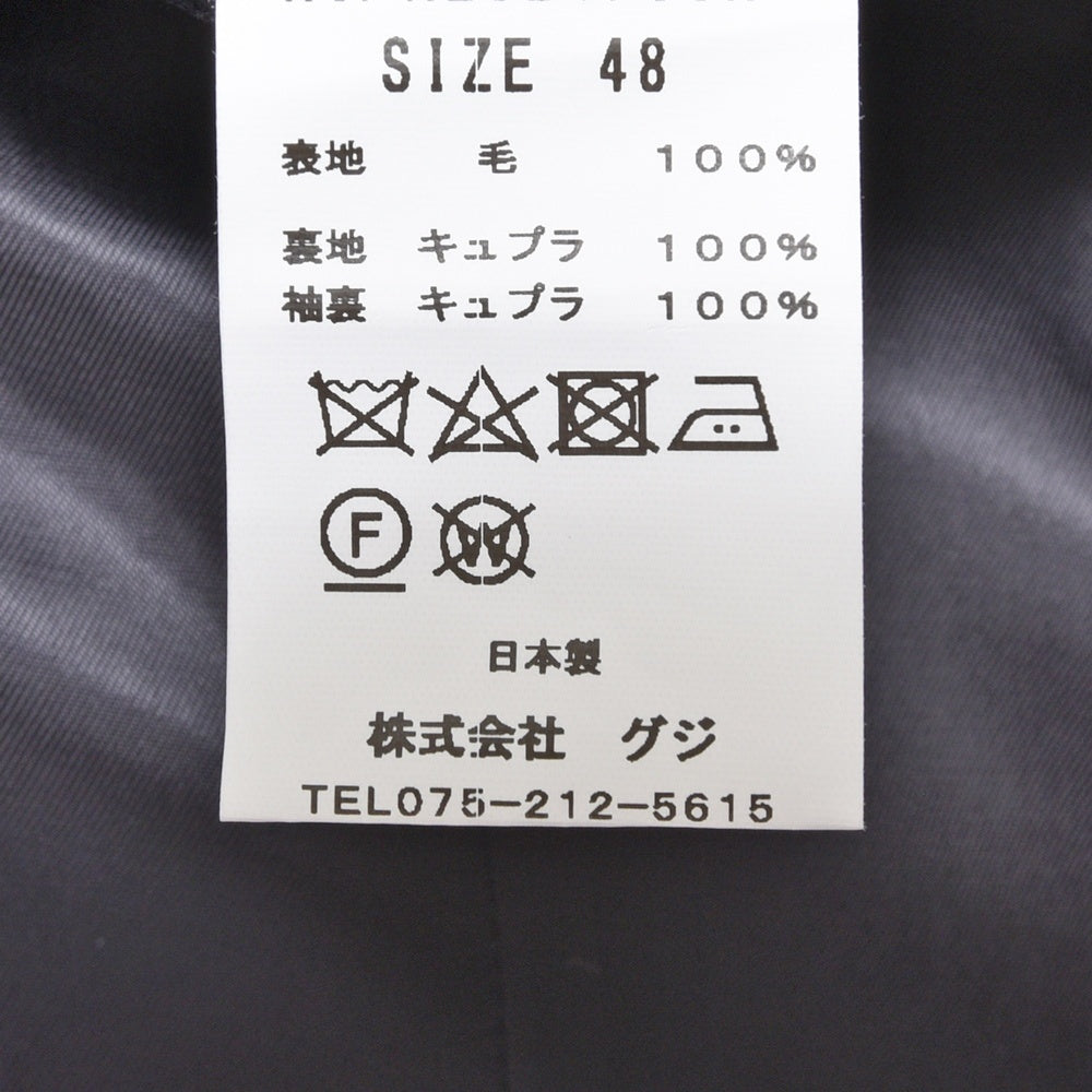 guji（グジ） Magnifico15マニフィコ15 15マイクロンウールチョークストライプ3B1プリーツスーツ(MADE BY RING JACKET / Ermenegildo Zegna