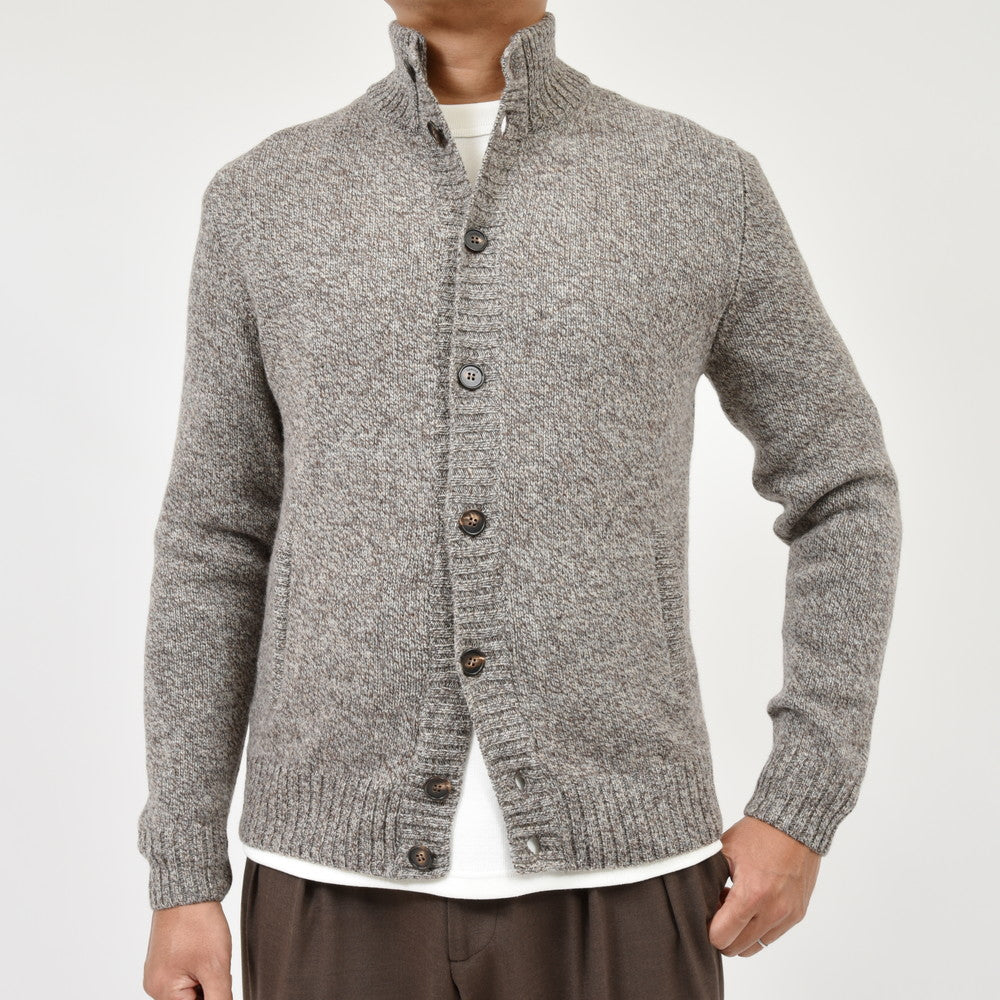 ZANONE（ザノーネ） ウールメランジスタンドカラーニットカーディガン CHIOTO/SLIM FIT/810100/ZN233