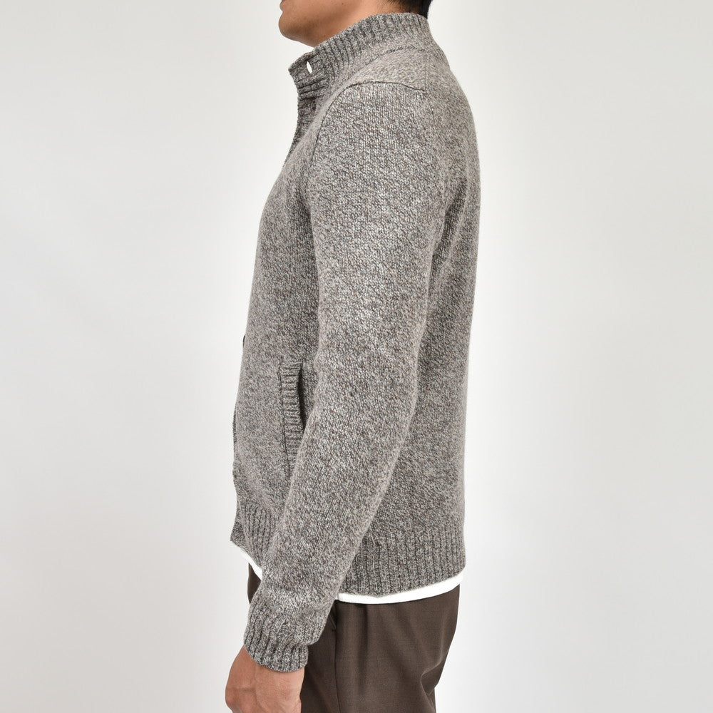 ZANONE（ザノーネ） ウールメランジスタンドカラーニットカーディガン CHIOTO/SLIM FIT/810100/ZN233