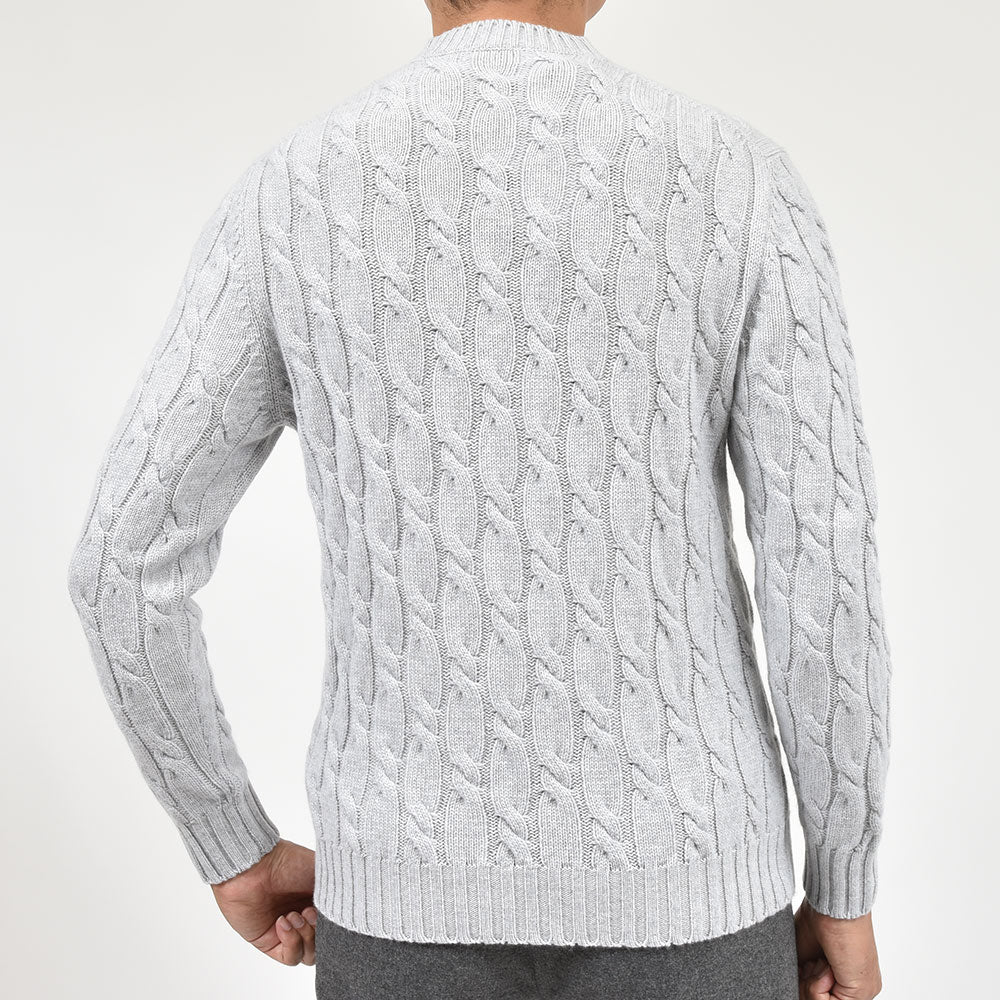 Settefili Cashmere セッテフィーリ カシミア カシミヤ ケーブル ミドルゲージ クルーネック ニット
