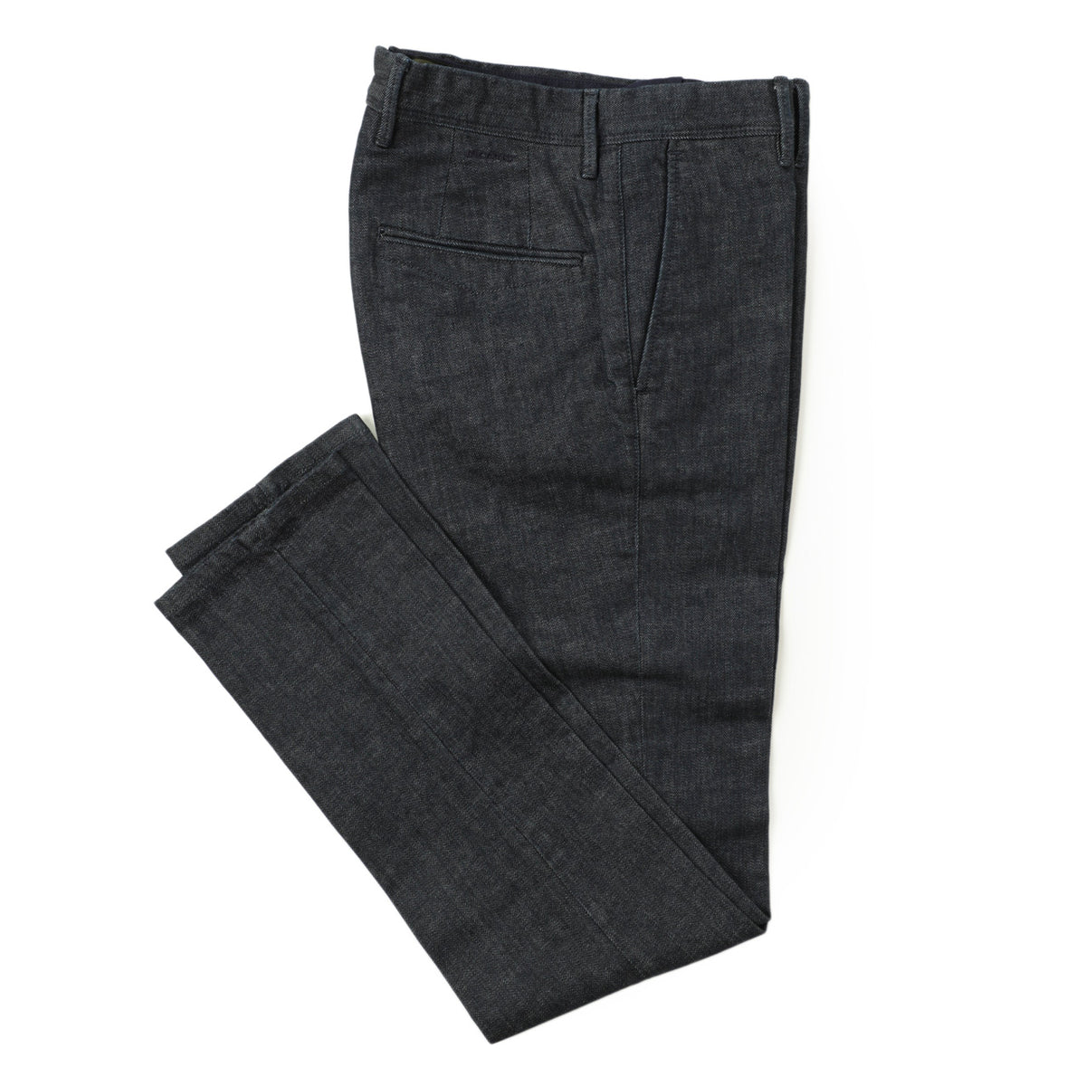 インコテックス / ノープリーツ ウォッシュド ストレッチ デニム スラックス パンツ/SLIM FIT SLACKS/18S100 40592 820
