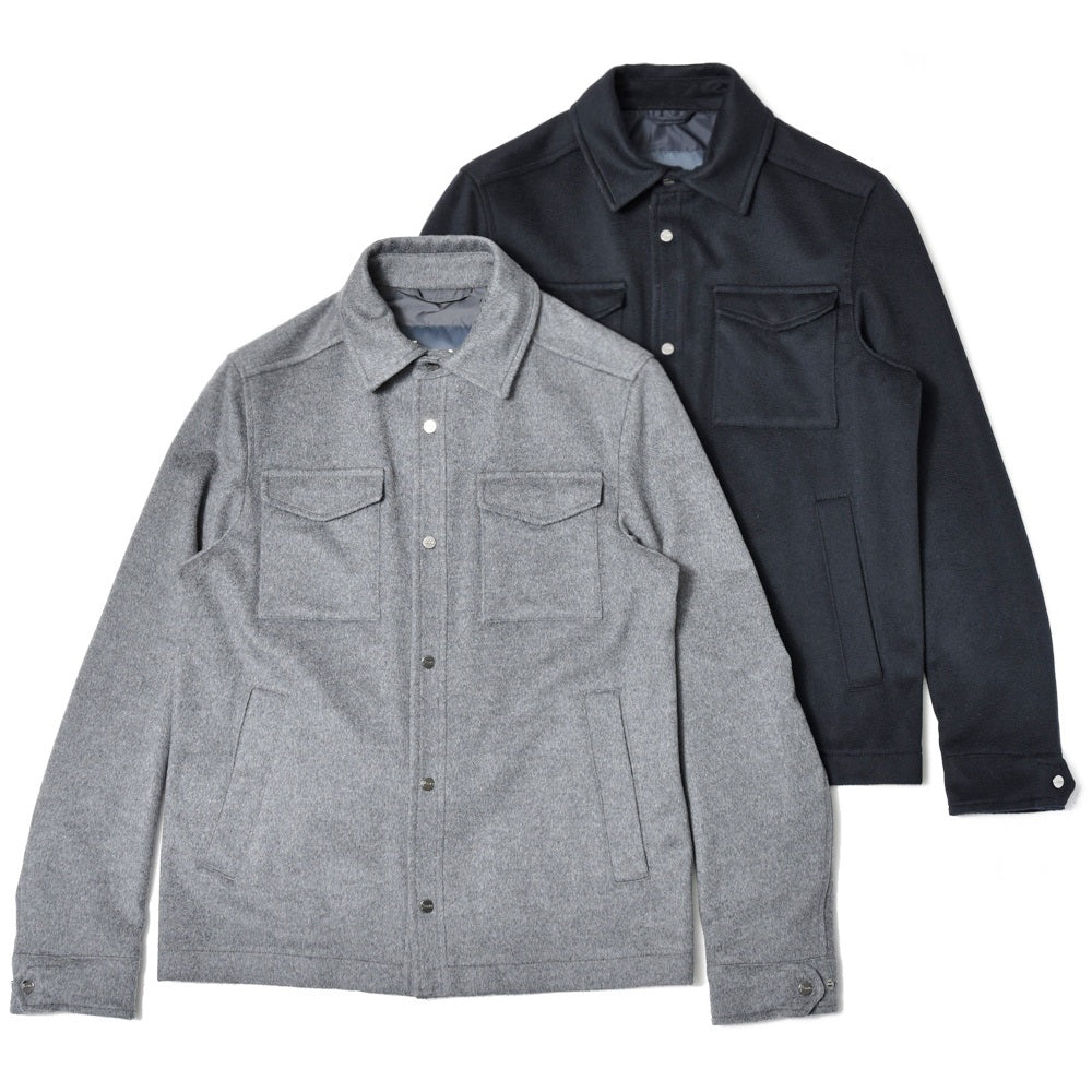HERNO（ヘルノ） ウールカシミアフランネルシャツブルゾン GI000312U-33318