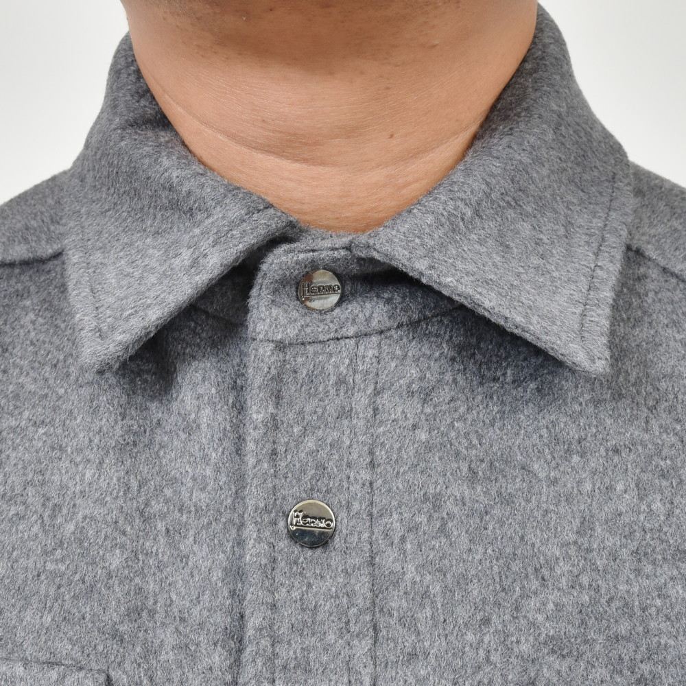 HERNO（ヘルノ） ウールカシミアフランネルシャツブルゾン GI000312U-33318