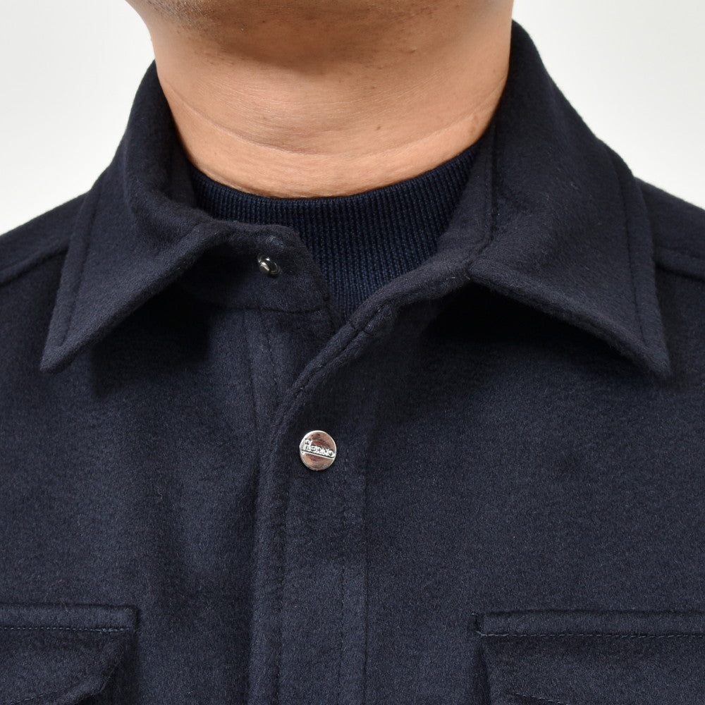 HERNO（ヘルノ） ウールカシミアフランネルシャツブルゾン GI000312U-33318