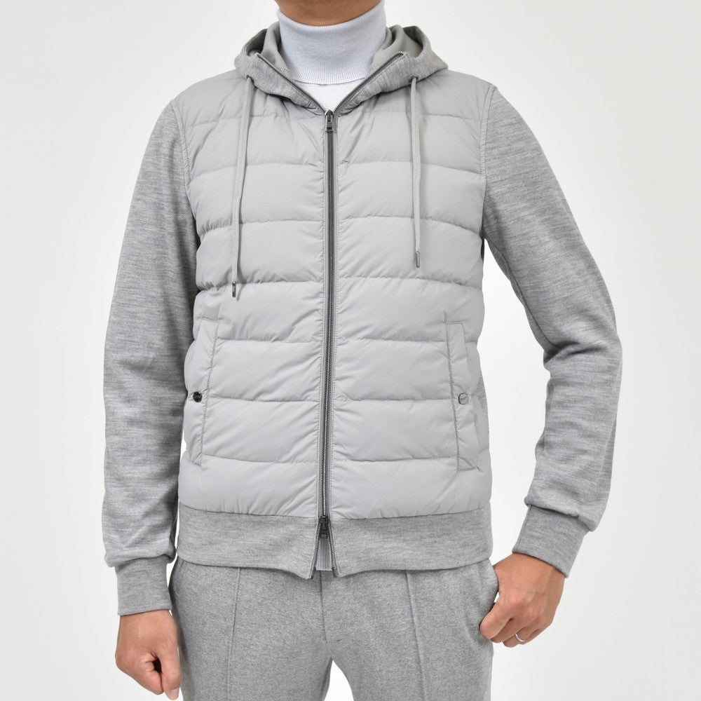 HERNO（ヘルノ） ストレッチナイロン×ウールジャージハイブリッドフーディー JP00013UR-56013