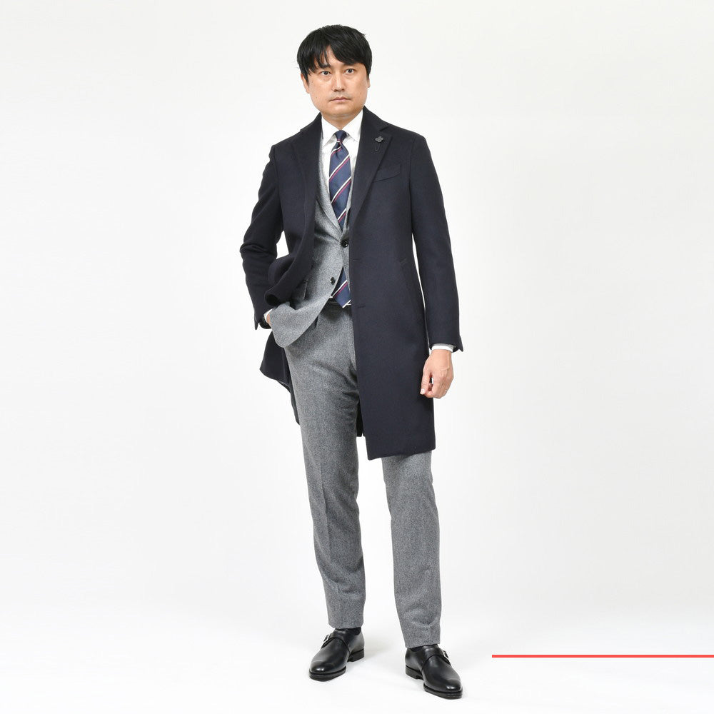 LARDINI（ラルディーニ） SPECIALスペシャル ウールフランネルチェスターフィールドコート JA23636Q/IVC63605
